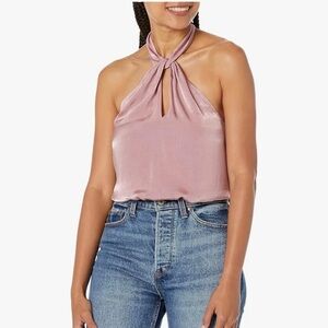 PAIGE Women's Presa Bodysuit 
- Elegant Pink Halter Top